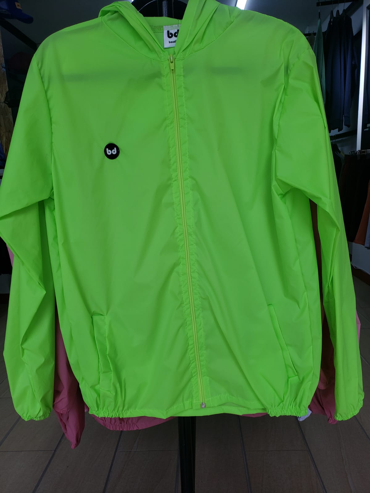 Chaqueta cortavientos unisex - Verde Neón