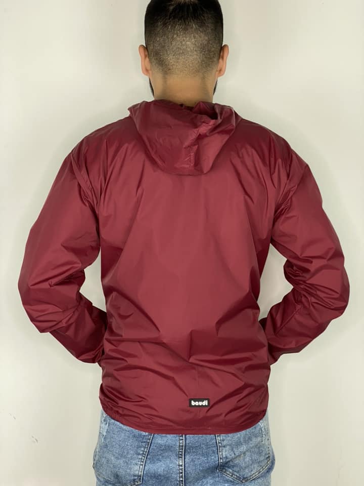 Chaqueta cortavientos unisex - Vino