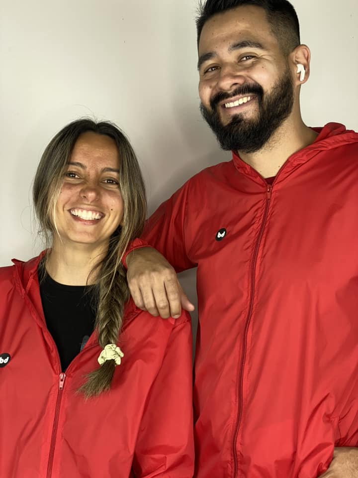 Chaqueta cortavientos unisex - Roja