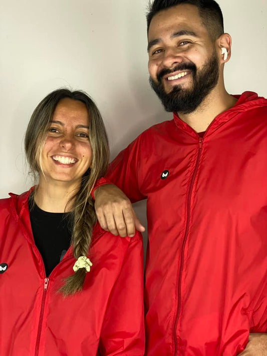 Chaqueta cortavientos unisex - Roja