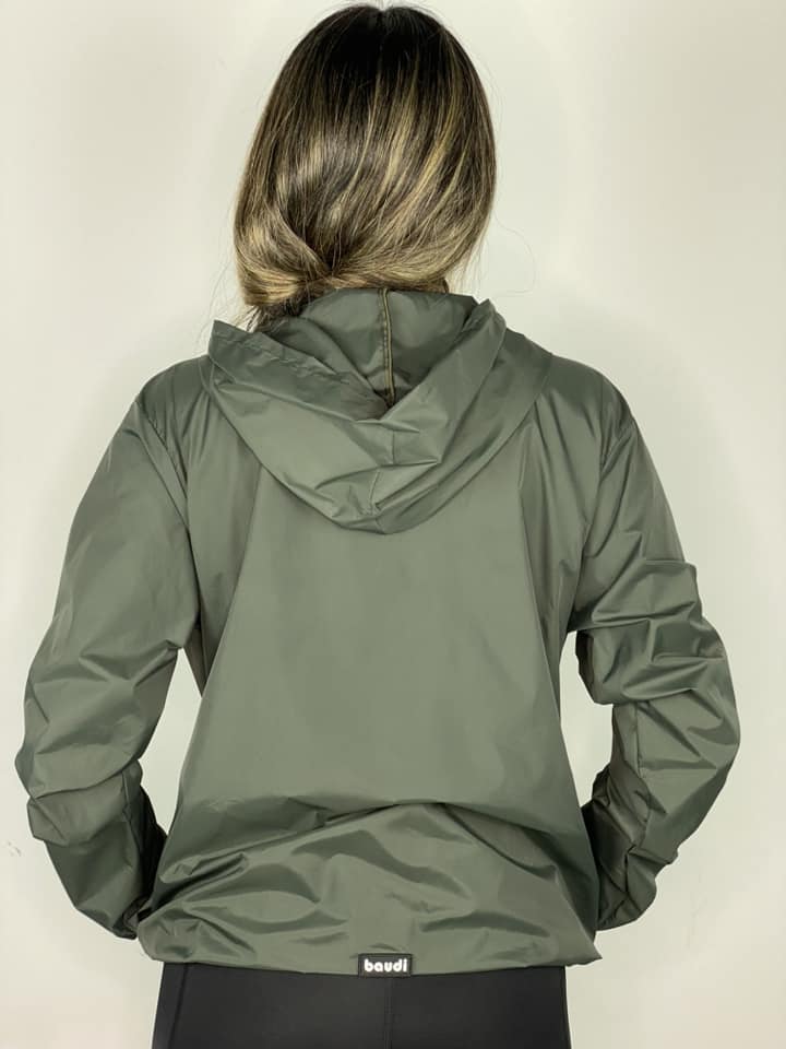 Chaqueta cortavientos unisex - Verde Militar