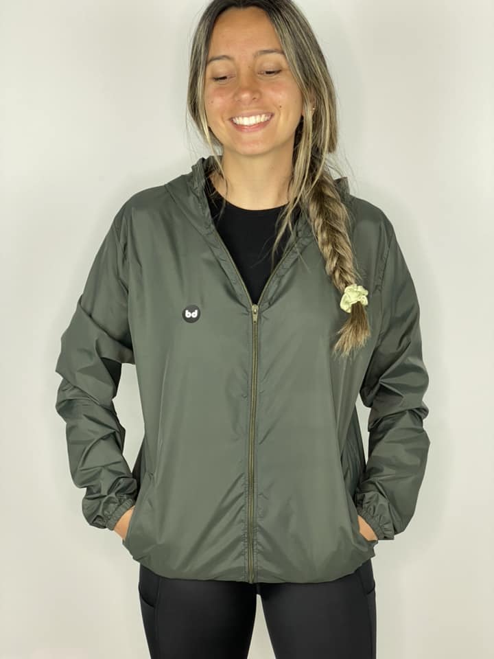 Chaqueta cortavientos unisex - Verde Militar