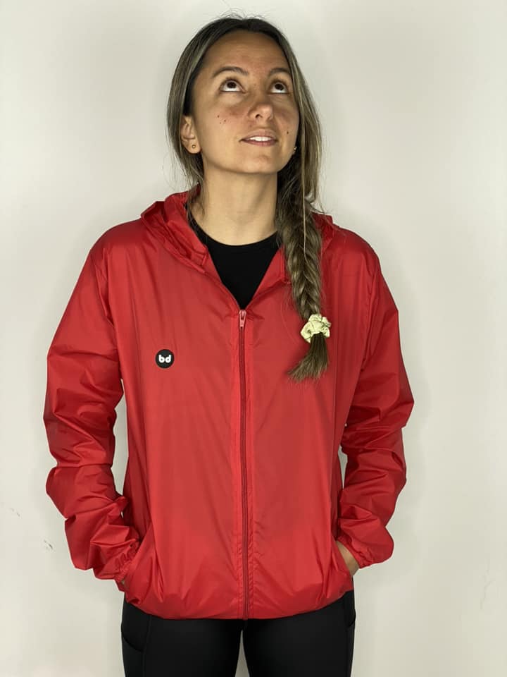 Chaqueta cortavientos unisex - Roja