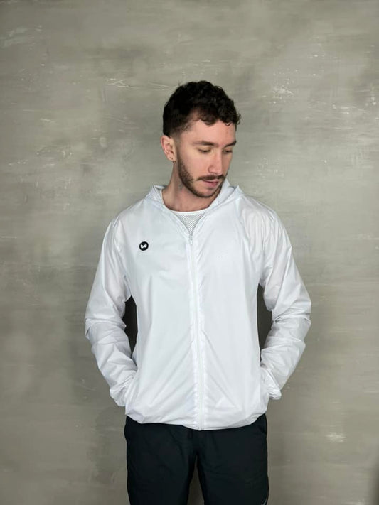 Chaqueta cortavientos unisex - Blanca