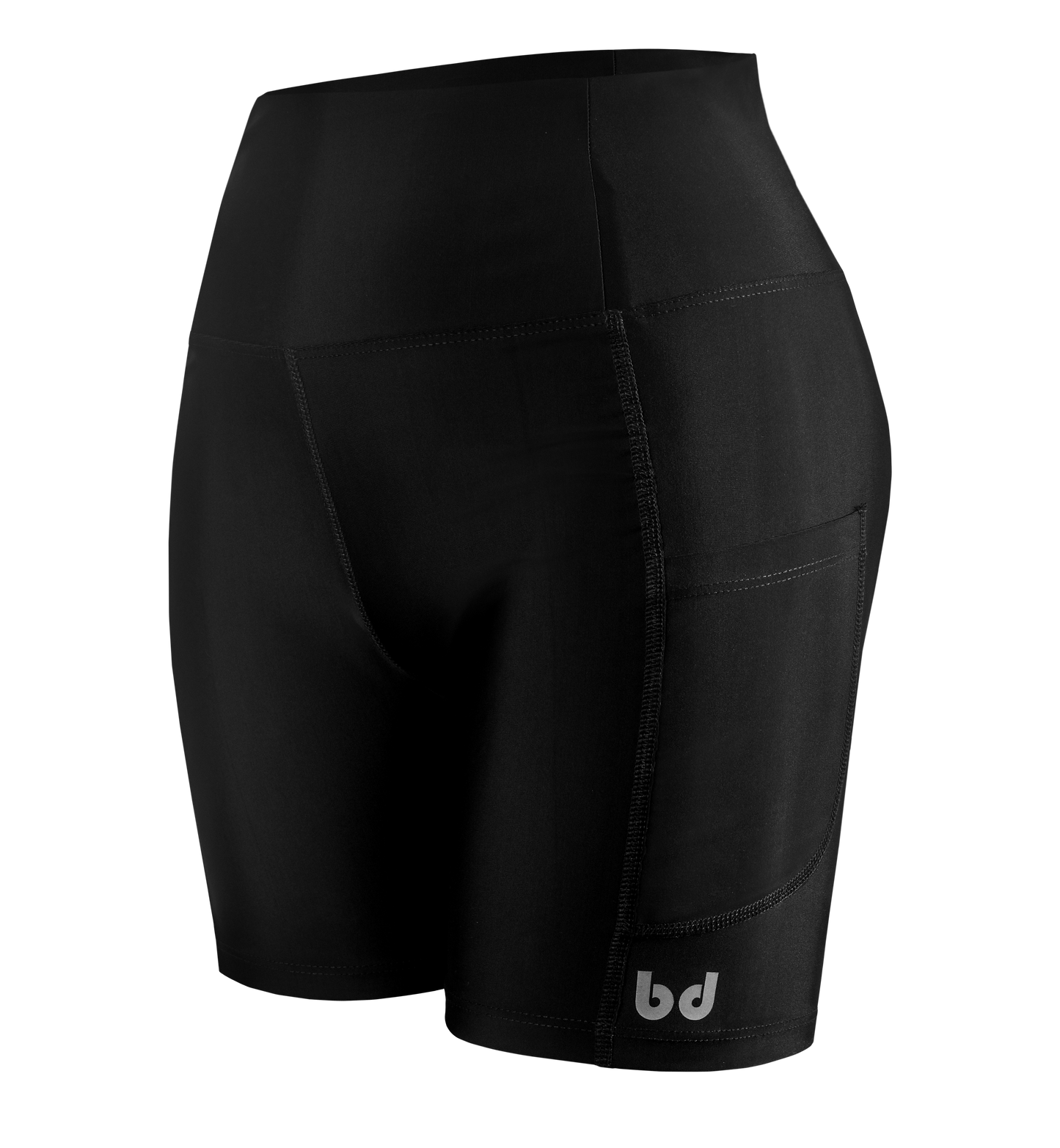 Short lycrado NEGRO Mujer con bolsillos