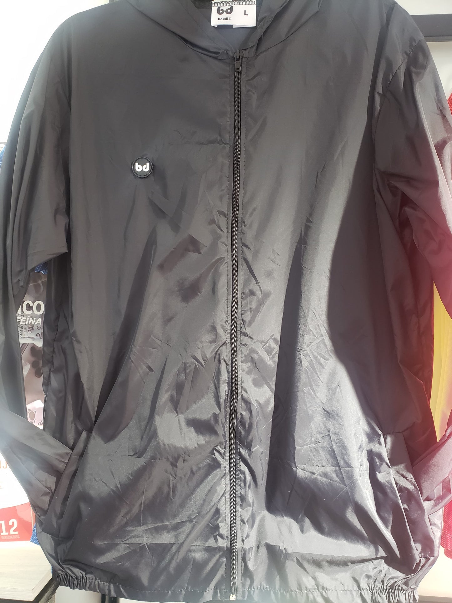 Chaqueta cortavientos unisex - Negra