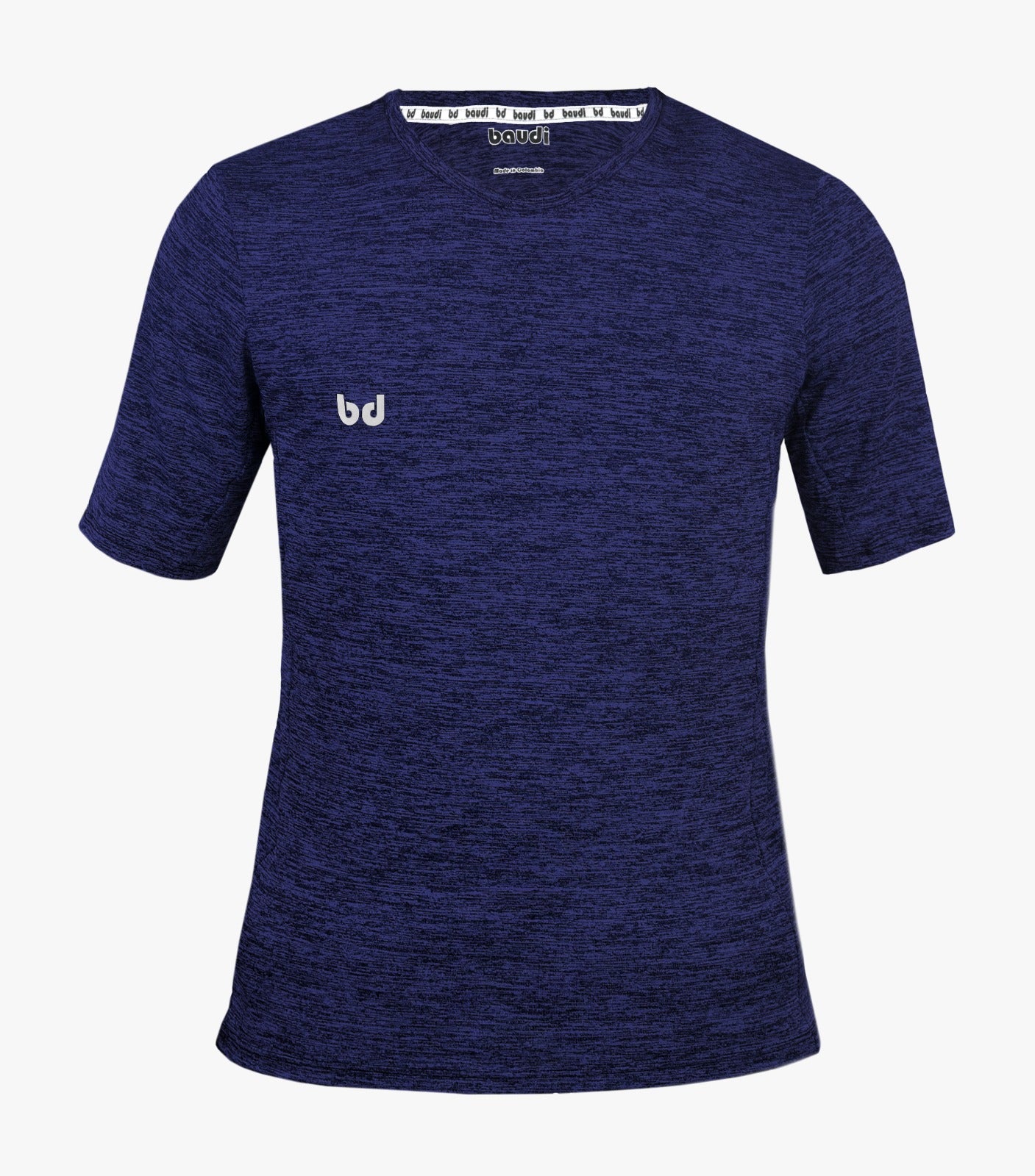 Camiseta Jaspeada Azul Hombre